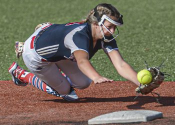 Independence shortstop Alli Hypes makes a diving stop on a ball hit up the middle by Herbert Hoover during Thursday WV State Tournament action in South Charleston. (F. Brian Ferguson/Lootpress)