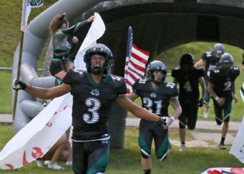 (Brad Davis/For LootPress) Wyoming East takes the field for its annual battle with cross-county rival Westside Friday night in New Richmond.