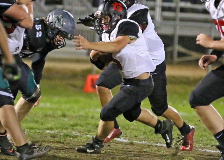 (Brad Davis/For LootPress) PikeView running back Austin Shrewsbury carries the ball against Wyoming East Friday night in New Richmond.