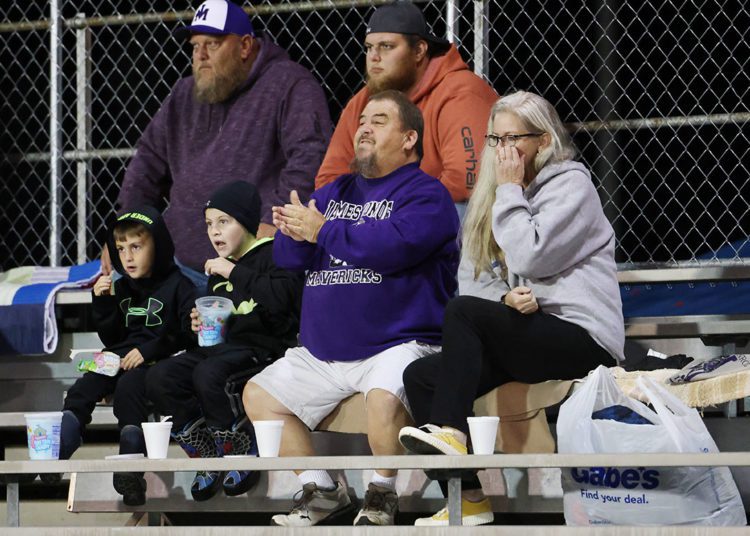 James Monroe fans during their football game against Nicholas County in Summersville on Friday, Oct. 29, 2021 (Photo by Chris Jackson)
