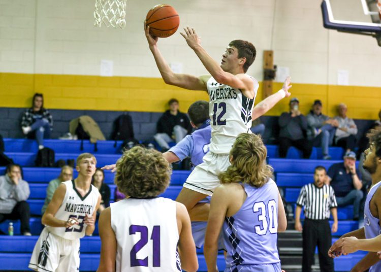 James Monroe's Eli Allen glides to the basket during a scrimmage at Shady Spring on Dec. 5 - File Photo by Karen Akers
