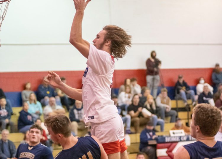 Independence's Cyrus Goodson flies into the lane during a game against Greenbrier West on Dec. 23. (Heather Belcher/File Photo)