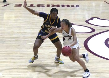 Concord guard Jaisah Smith drives past her defender in a game against Alderson Broaddus on Dec. 1.
