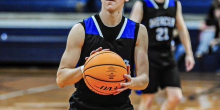 Mercer Christian's Sam Boothe lines up a free throw. (Submitted Photo)