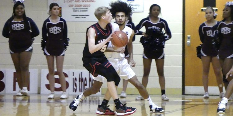 Oak Hill's Sammy Crist pump fakes during a game against Bluefield on Dec. 14.