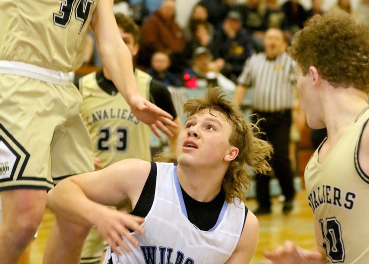 (Brad Davis/For LootPress) Meadow Bridge's Seaton Mullins drives to the basket against Greenbrier West January 21 in Meadow Bridge.