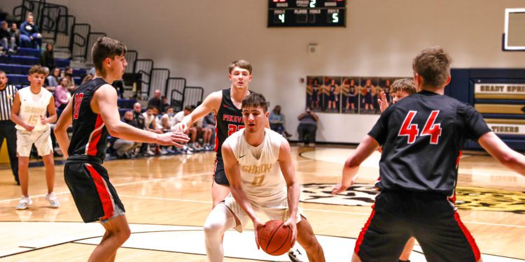 Shady Spring's Braden Chapman drives the lane against PikeView during a game on Jan. 14 at Shady Spring (File Photo/Karen Akers)