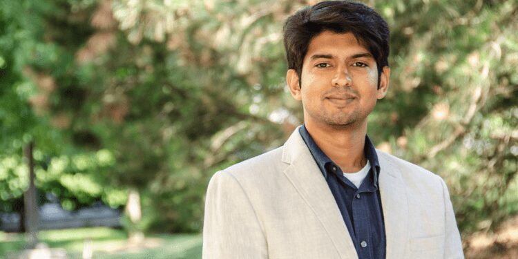 Piyush Mehta has earned the prestigious CAREER award for his research in upper atmosphere variability (WVU Photo/ Paige Nesbit)