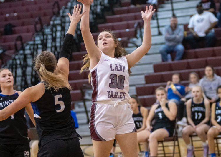 Beckley's Maddy Belcher puts up a shot against Princeton in a game on Feb. 4 (File Phot/Heather Belcher)