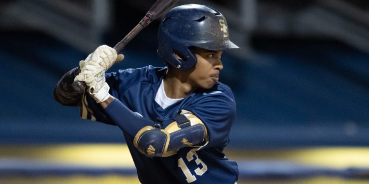Shady Spring's Tyler Mackey stands at the plate during a Coppinger game on April 12.
(Tina Laney/Lootpress)