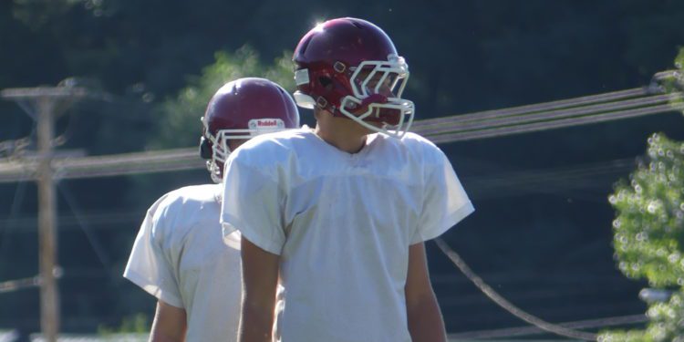 Bluefield's Caleb Fuller looks on during a practice earlier this week in Bluefield.