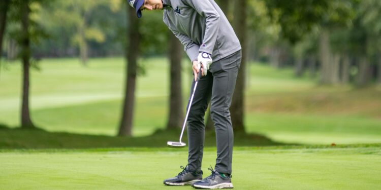 Nicholas County's Ben Marsh fires a putt during the Coalfield Conference Tournament (File Photo by Heather Belcher)