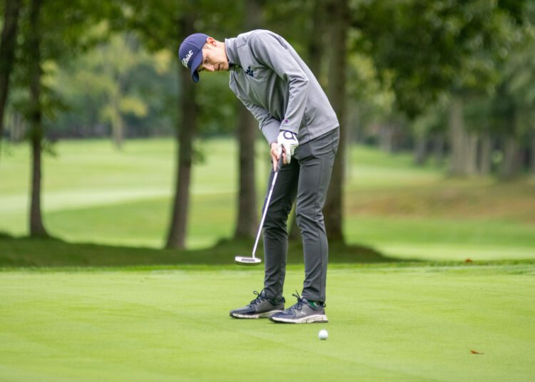 Nicholas County's Ben Marsh fires a putt during the Coalfield Conference Tournament (File Photo by Heather Belcher)