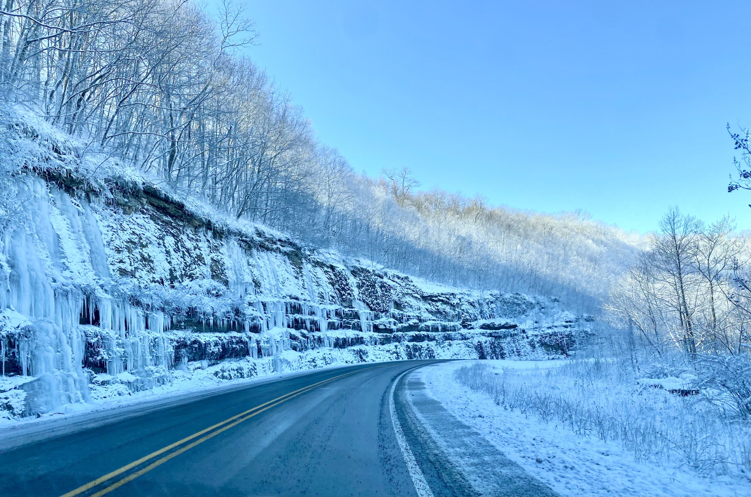 This West Virginia Roadway is a Winding Winter Wonder