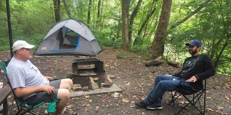 Campers at the Brooklyn Campground. Photo: National Park Service