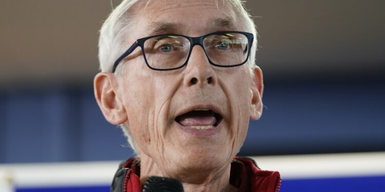 FILE - Wisconsin Democratic Gov. Tony Evers speaks at a campaign stop, Oct. 27, 2022, in Milwaukee. A man illegally brought a handgun into the Wisconsin Capitol on Wednesday, demanding to see Gov. Tony Evers, and returned at night with an assault rifle after posting bail, a spokesperson for the state said Thursday, Oct. 5, 2023, (AP Photo/Morry Gash, File)