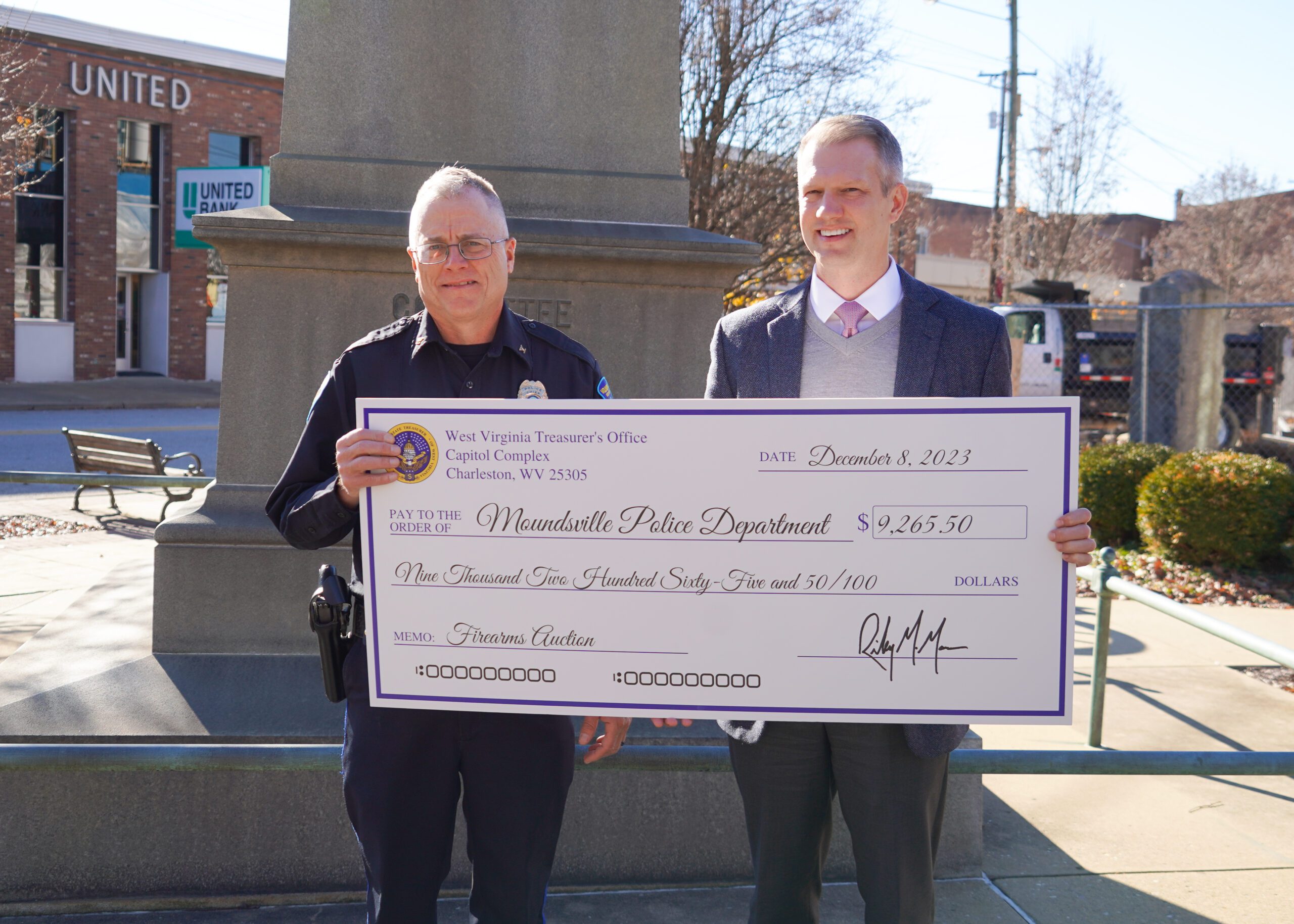 Treasurer Moore Announces Firearms Auction Raised Over 9,200 to