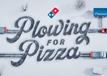 The world’s largest pizza company is helping cities clear wintry streets across the country