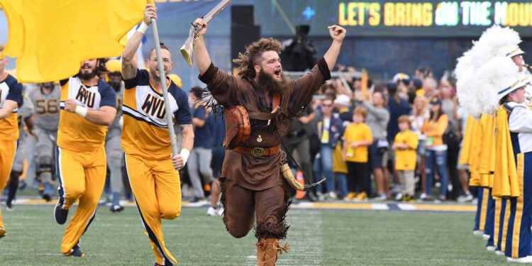 The WVU Mountaineers defeated Duquesne with a score of 56 to 17 in the home opener on Sept. 9, 2023 in Morgantown, W.Va. (WVU Photo/David Malecki)