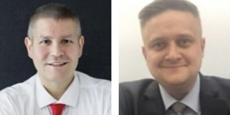 Pictured on the left, is the new Finance Director, Jonathan Furgison. Pictured on the right, is the new Director of Communications, Bradley Riffee.