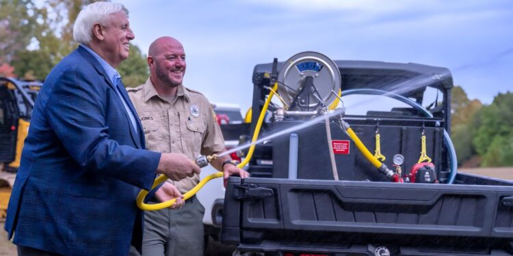 Gov. Justice, Division of Forestry unveil new firefighting equipment ahead of fire season in West Virginia