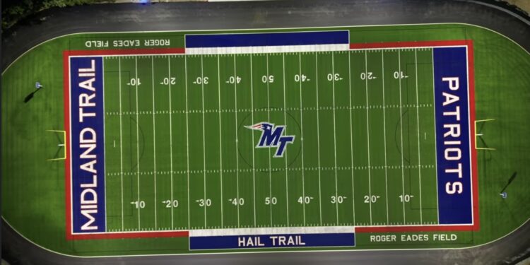 New stadium lights shine bright on the new Roger Eades Field in Hico | Midland Trail Football photo