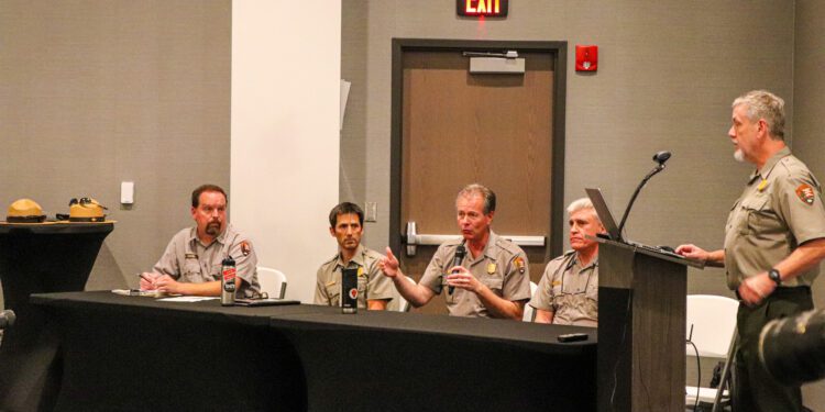 New River Gorge National Park & Preserve Superintendent Charles Sellars answers a question from a member of the audience | Lootpress photo