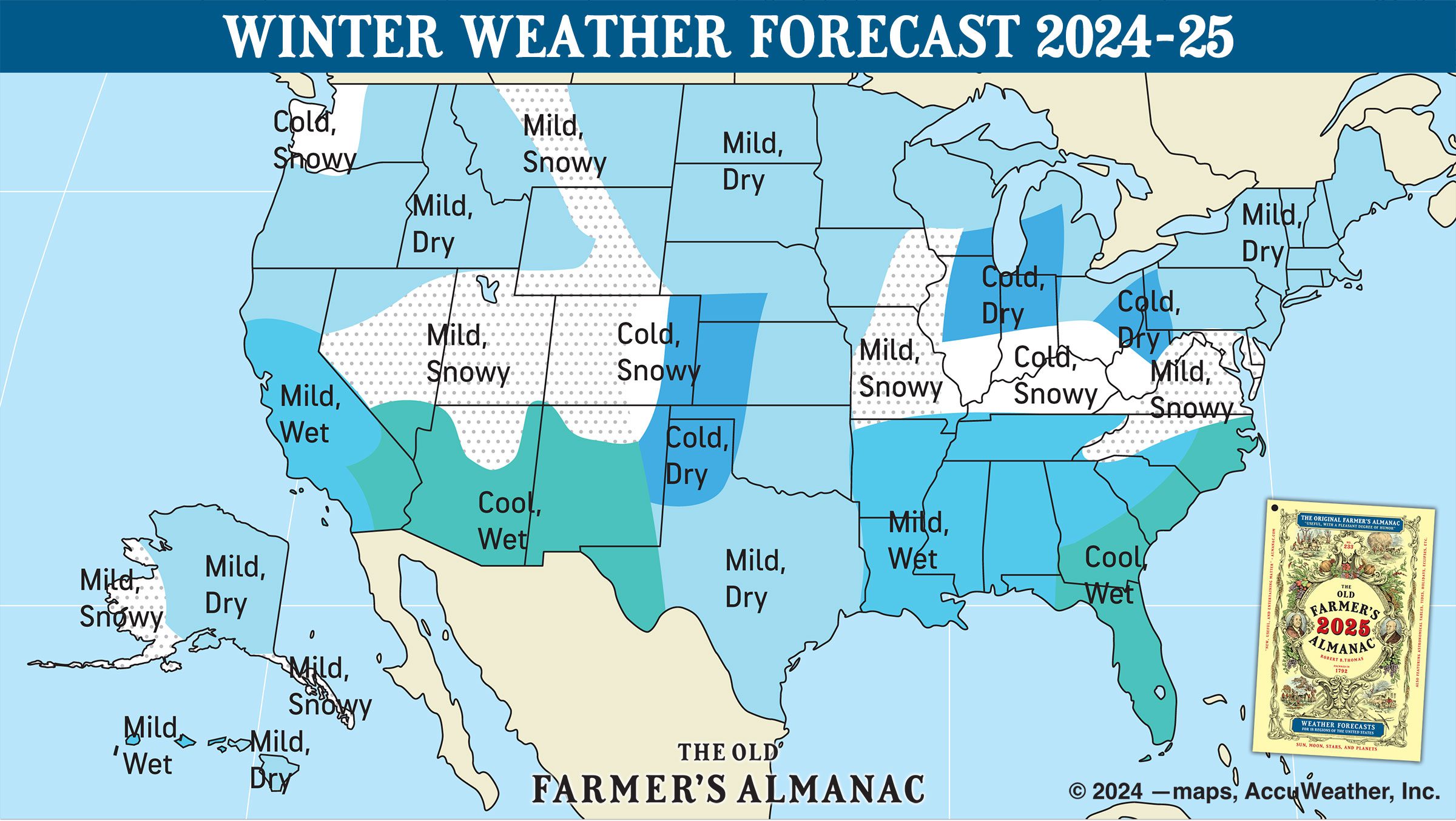 2025 Old Farmer’s Almanac Predicts a “Calmer, Gentler” Winter Across