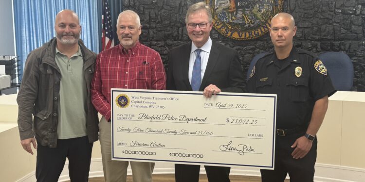 Treasurer Returns $23K in Unclaimed Funds to Bluefield Police