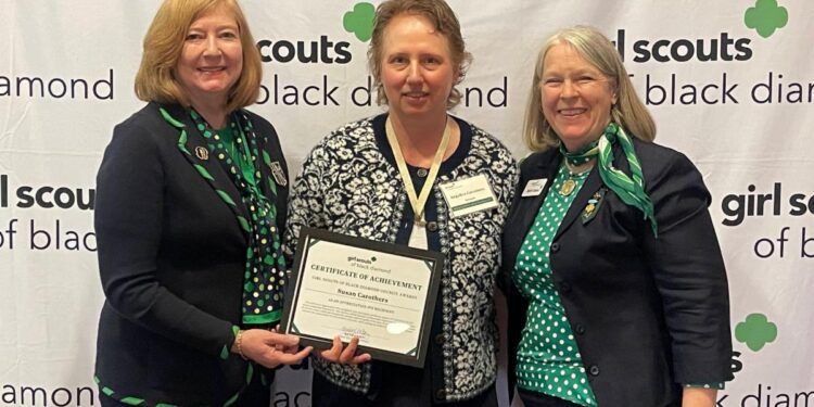 Local Volunteer Honored with Girl Scout Appreciation Pin