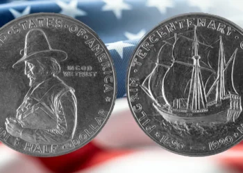 Commemorative quarter depicting a pilgrim.
Source: U.S. Mint