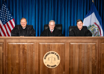 The Intermediate Court of Appeals of West Virginia 2026 group photo. November 20, 2025.  

Chief Judge Dan Greear
Judge Charles Lorensen
Judge Ryan White

(J. Alex Wilson - Supreme Court of Appeals of West Virginia)