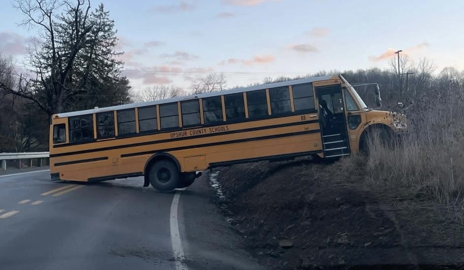 West Virginia school bus crashes after losing control on icy road, one student sent to hospital