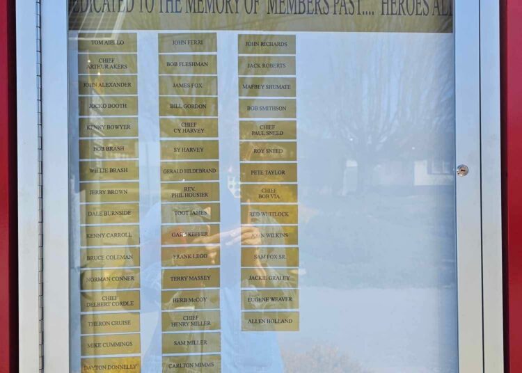 56 names are included on the new memorial | (Oak Hill Fire Department)
