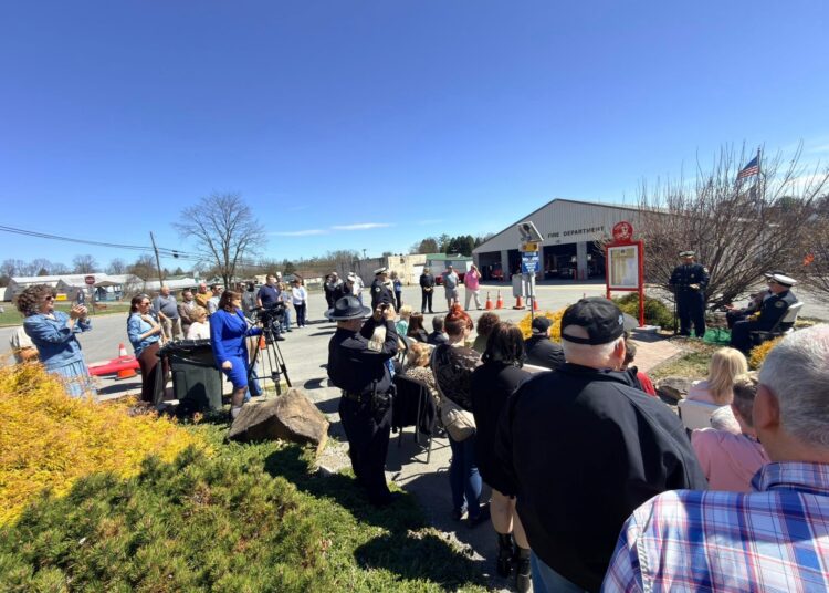 The weather was just right for Sunday’s memorial dedication | (City of Oak Hill)