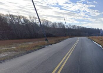 Repaved road leading to Fayette Landing in Oak Hill, now under the ownership of the city.